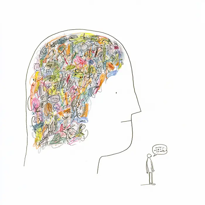 The mind, one line