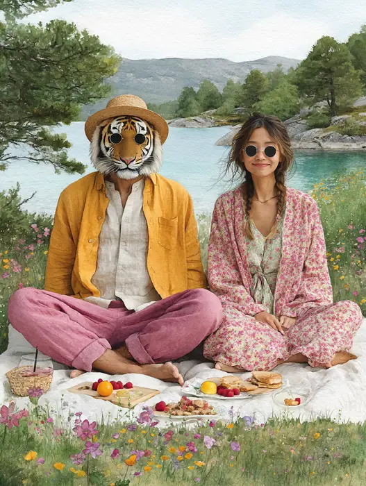 Picnic, painted