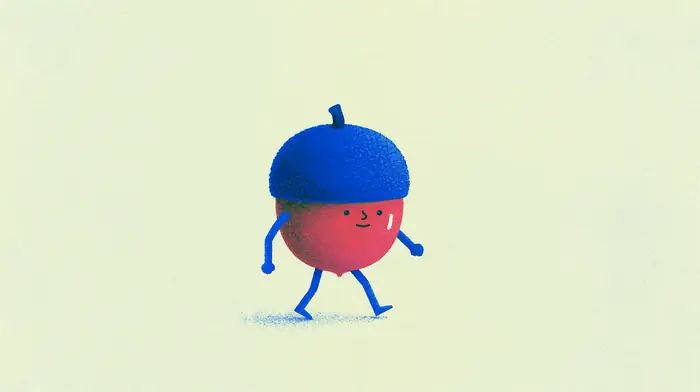 Acorn, walking