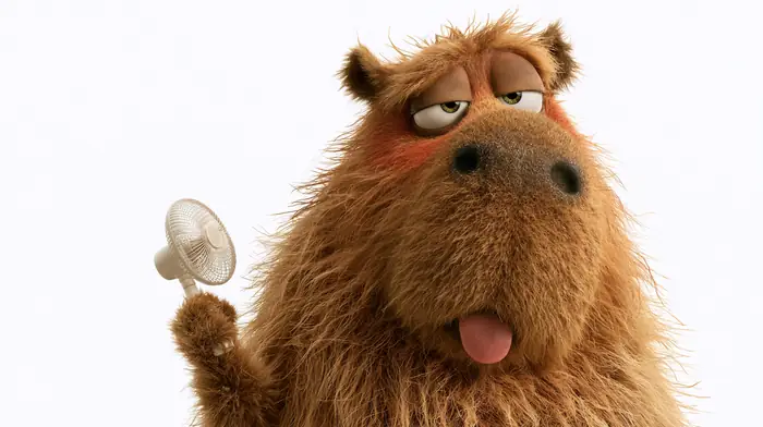 Muppet with a fork