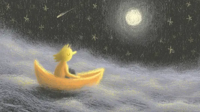 Duck, by moonlight