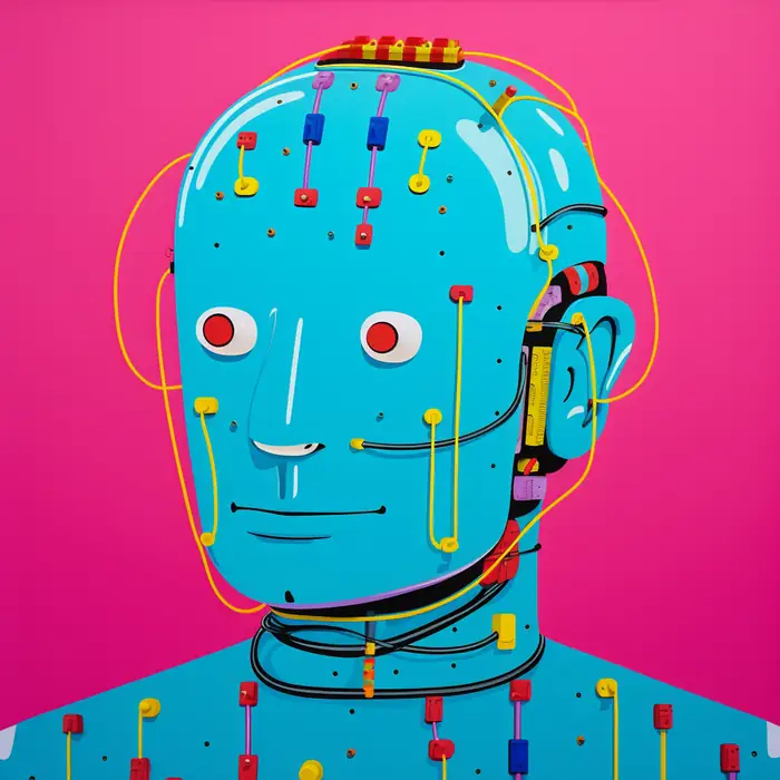 Blue circuit face