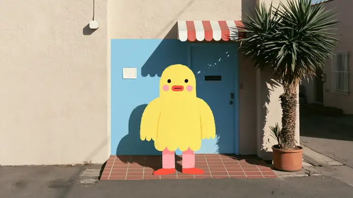 Duck at the door